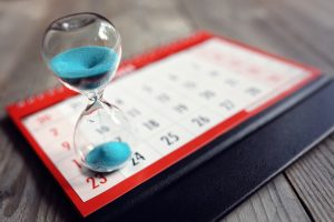 calendar and hour glass