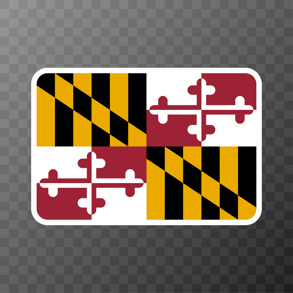 Maryland state flag. Vector illustration.